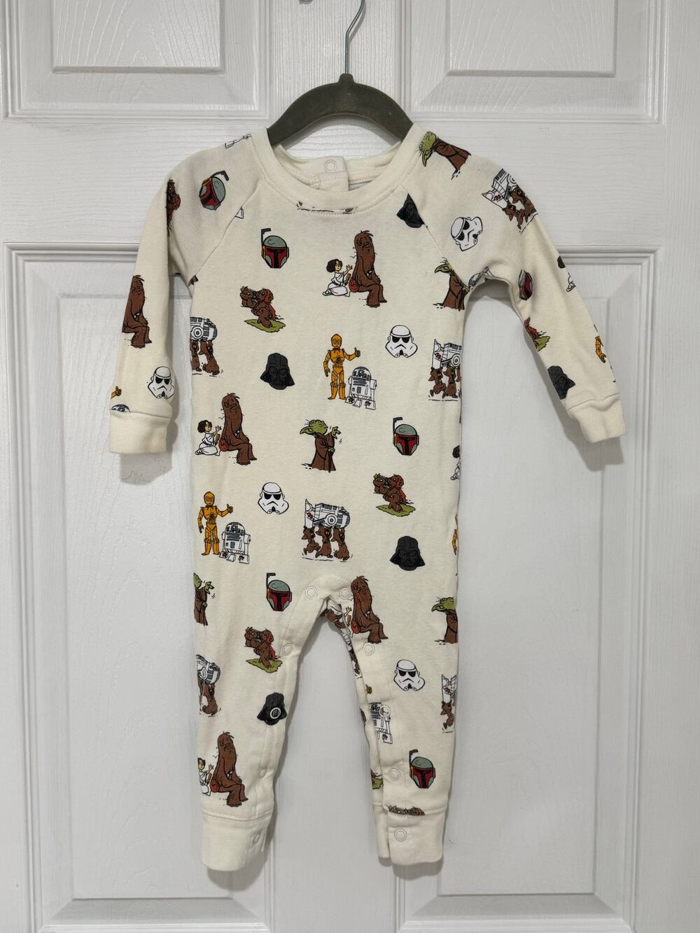 STAR WARS Baby Toddler 12-18 Month Long Sleeve Romper 100% Cotton